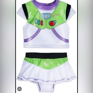 Girls Buzz Lightyear Costume - Green, Purple, White